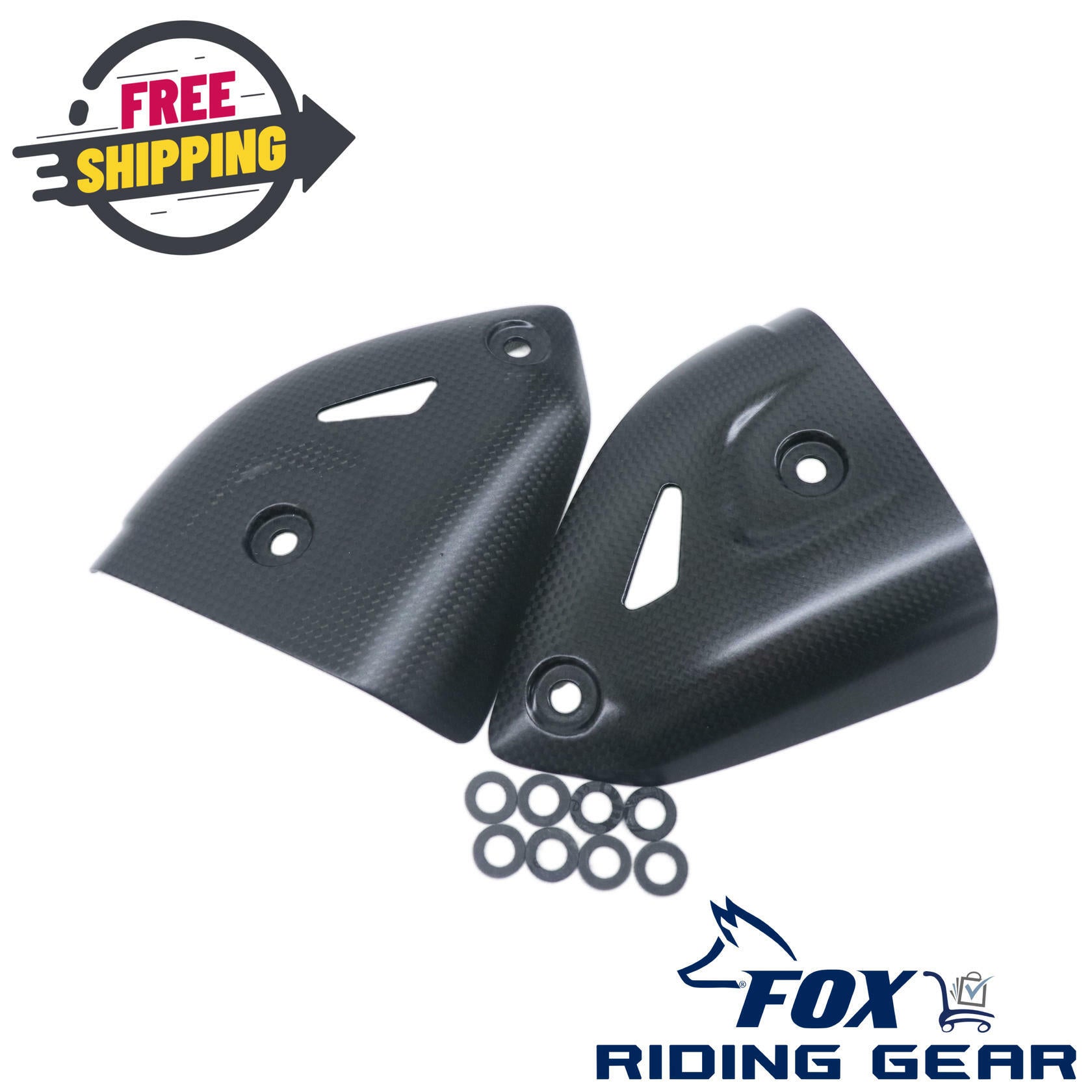 Ducati Panigale Carbon Fiber Silencer Heat Guard Kit 96980421A - Open Box