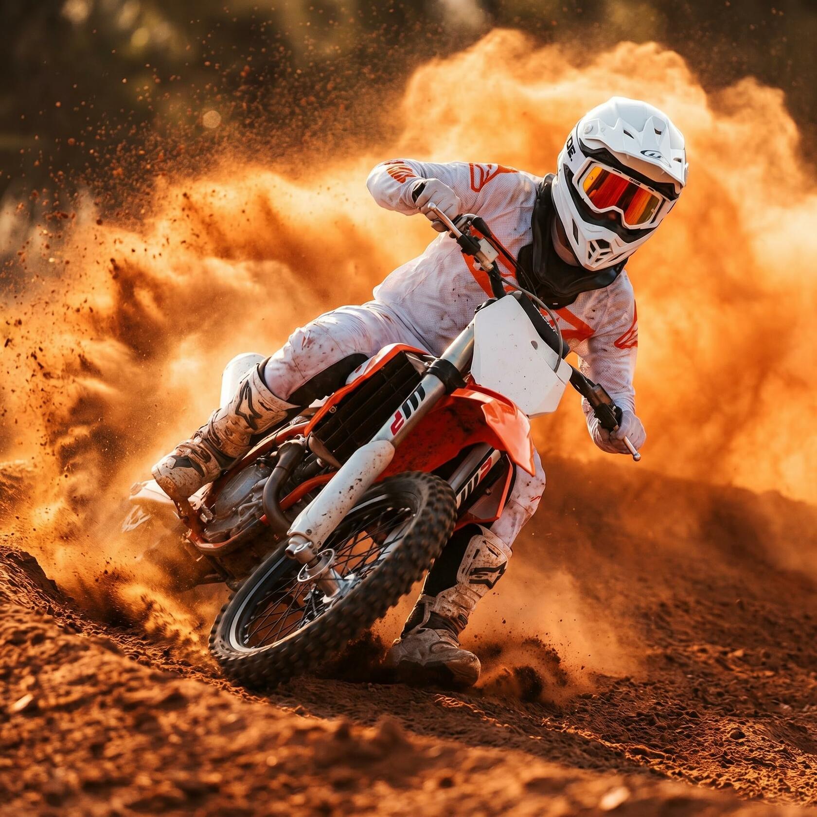 Fox Powersports IR-AIRTIME-WHITE (ORANGE POP)