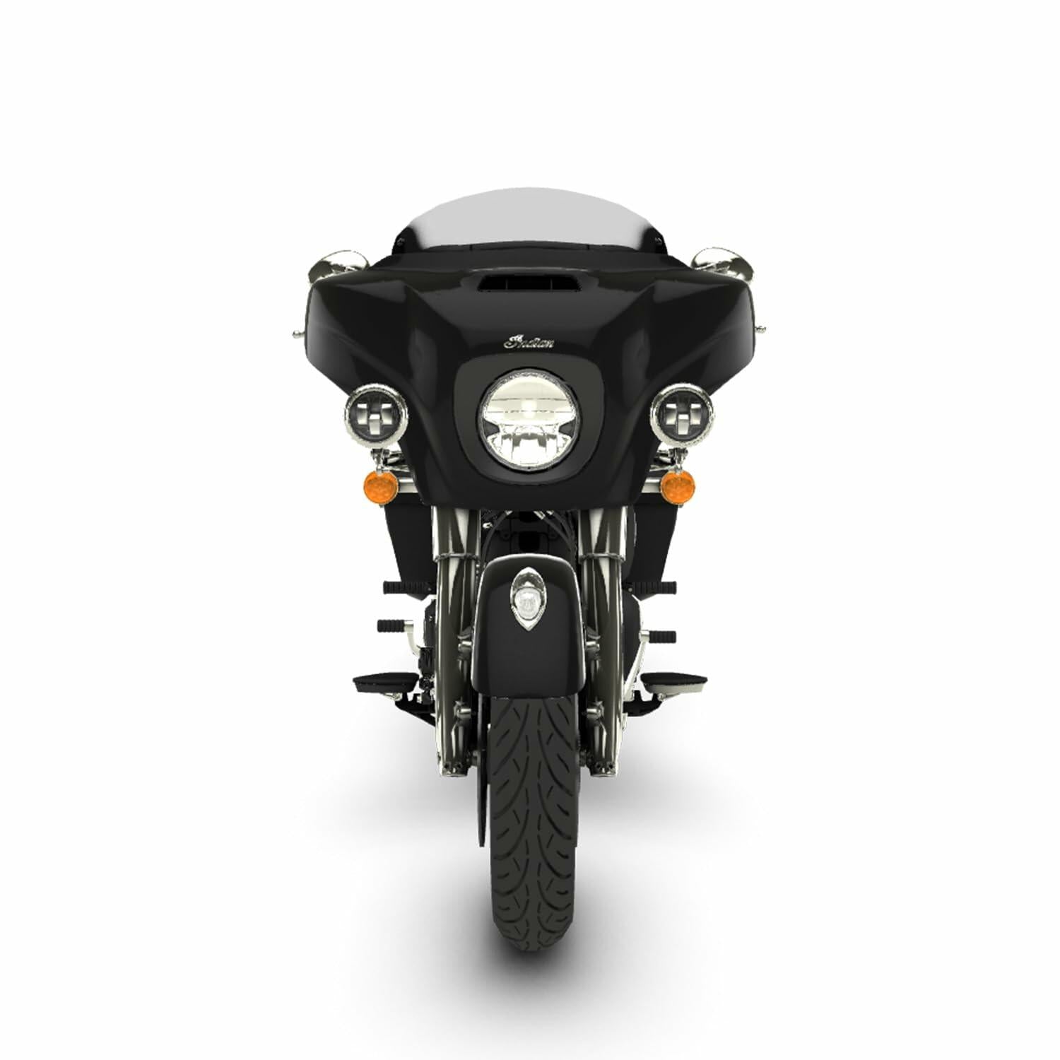 Indian Motorcycle Driving Lights Pathfinder S LED, Pair, for Specific Challenger, Chief, Chieftain, Pursuit Dark Horse, Roadmaster Limited Models and More, Gloss Black, 3.5-Inch Size - 2884708-266
