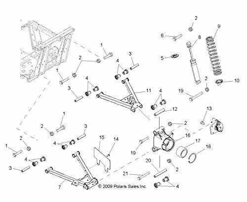 Polaris Ranger Wheel Carrier Bearing, Left, Compatible with Polaris Models for Perfect Fit, Genuine OEM Part 5136544, Qty 1