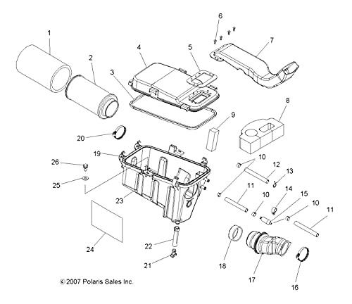 Polaris ATV Carburetor Boot, Genuine OEM Part 5412847, Qty 1