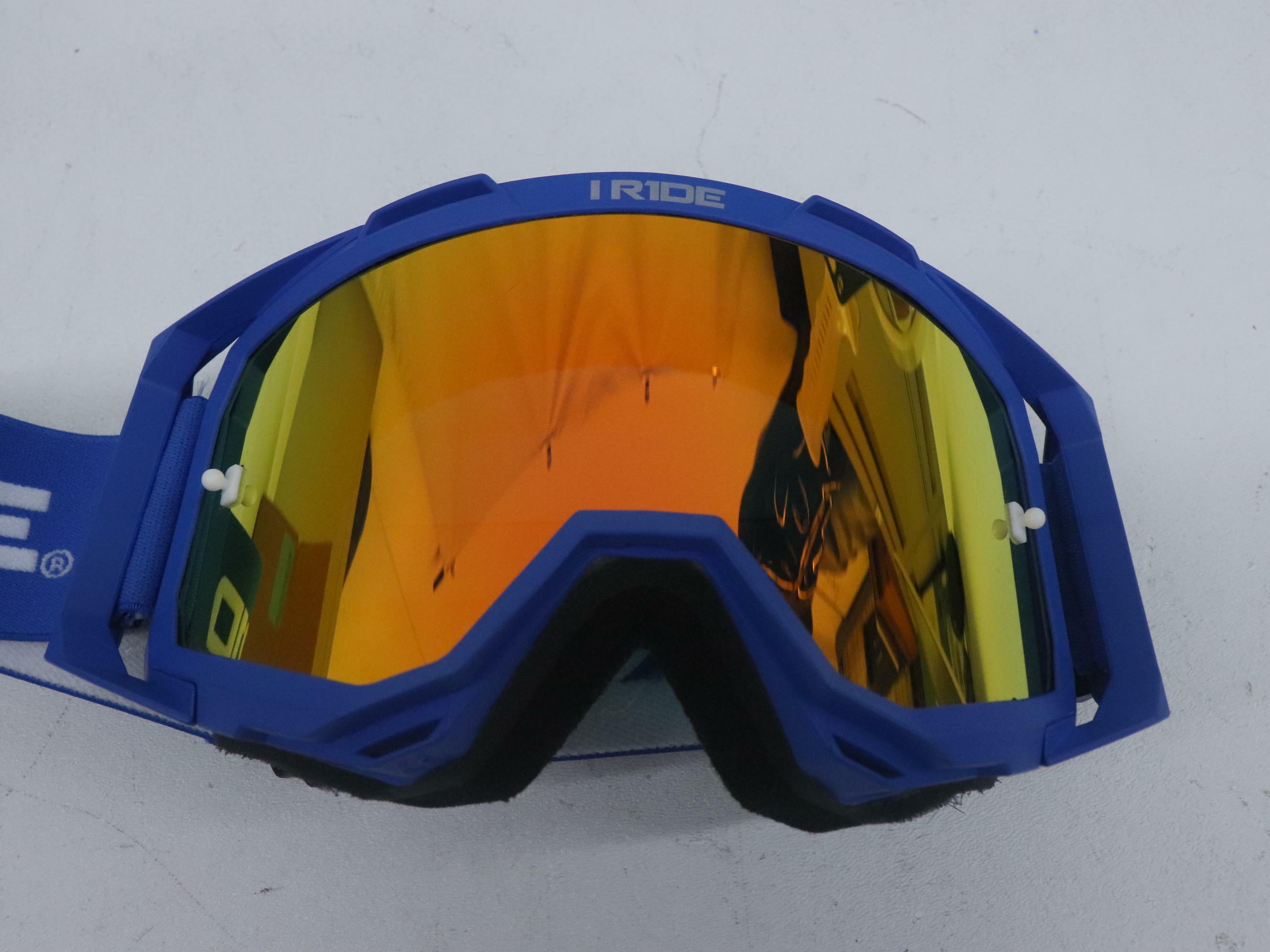 I RIDE Airtime Goggle Blue Frame w/Orange Pop Lens + Clear Lens - OPEN BOX