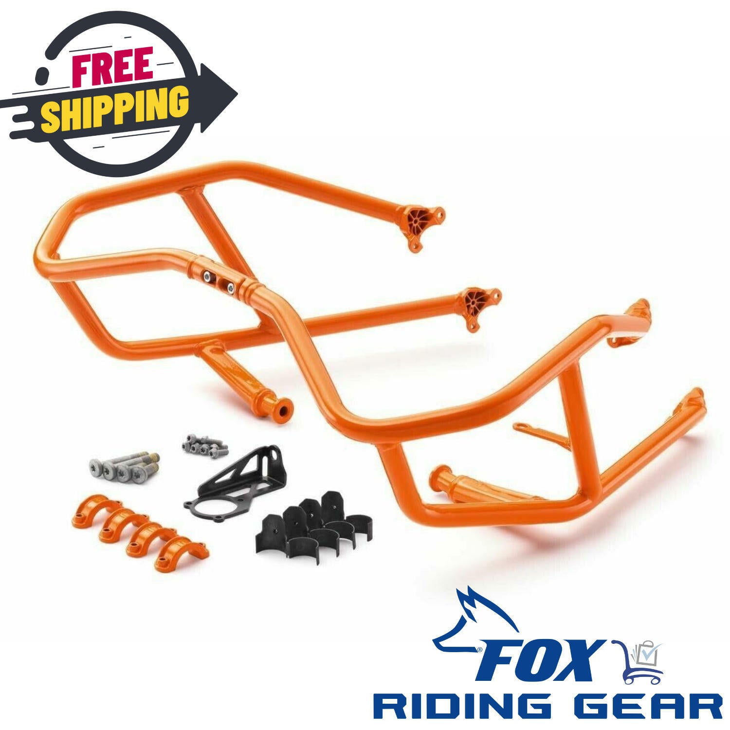 OEM KTM Crash Bar Engine Guard Set Orange 60312968344EB Adventure - OPEN BOX