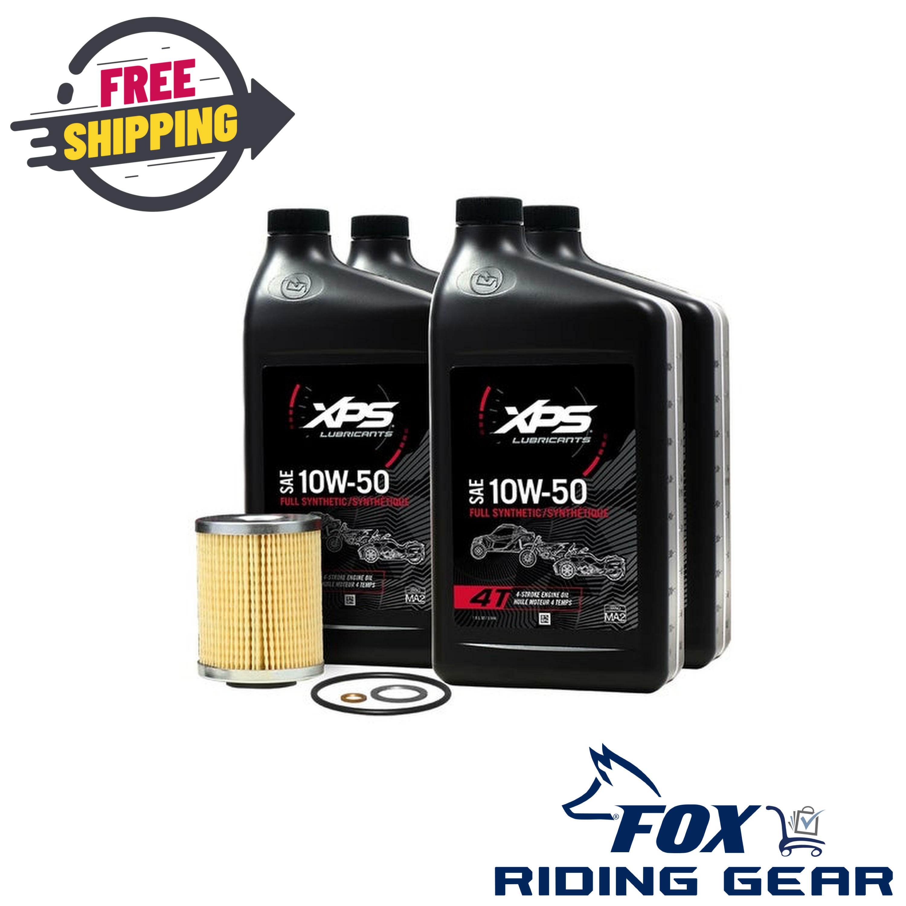 OEM Can-Am XPS 10W-50 Full Synthetic Oil Change Kit 9779503 Rotax 900 Maverick