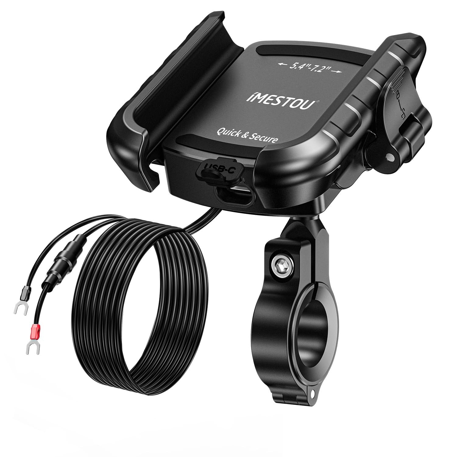 SUZUKI Official USB Socket for Motorcycle, Compatible with GSX-8S, USB Type-A, 5V/2A, Black, Plastic, Shock Resistant, Handlebar Mount, Charger for Smartphones