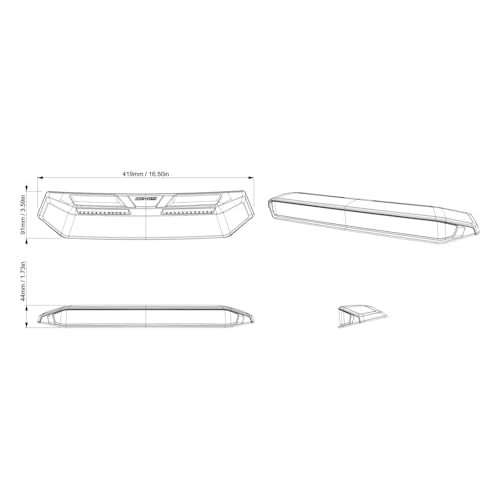 Can-Am Defender HD11 16.50" (42 cm) SMART LED Hood Light, 715011539
