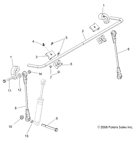 Polaris 1521115 Front Sway Bar Linkage 8-2011 EFI EPS RZR 800 200