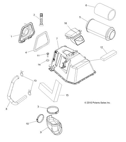 Polaris OEM EFI Throttle Body Boot for 2010-2014 Sportsman 550 XP X2 Toruing 5414035