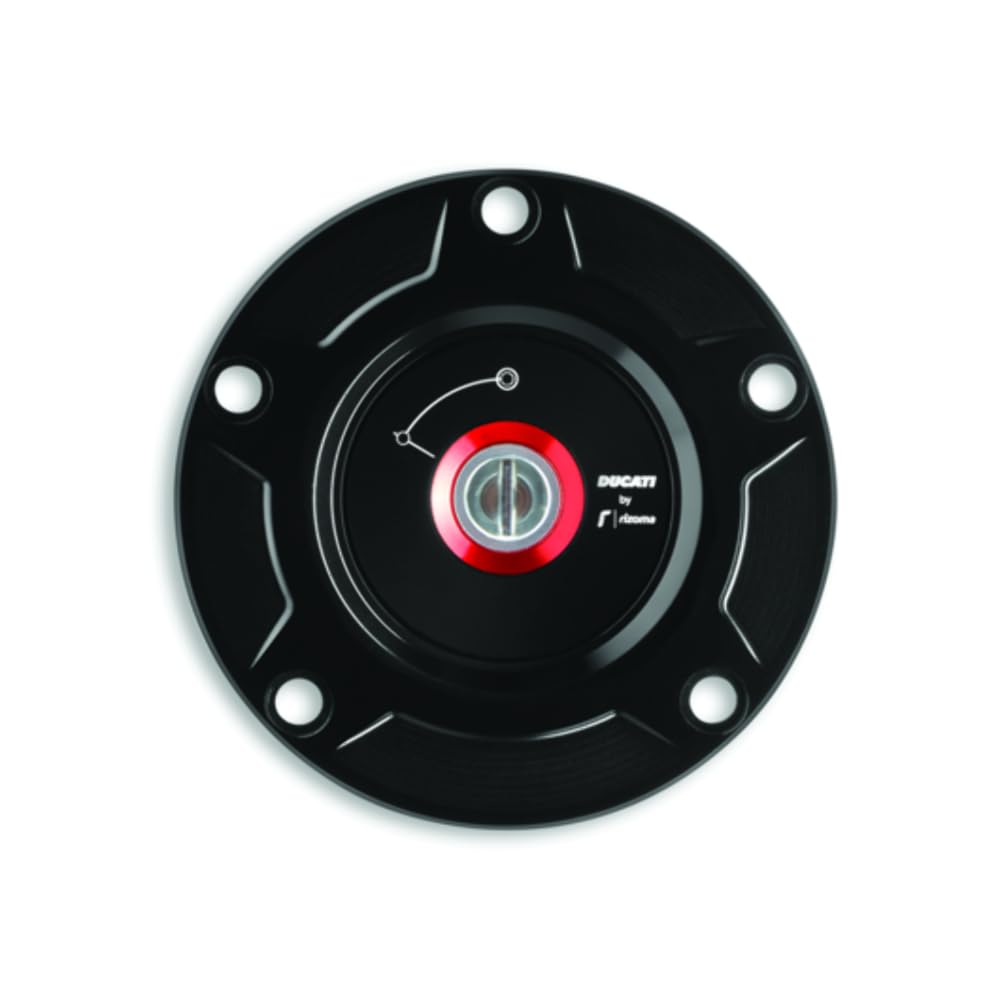 Ducati Billet Aluminum Tank Cap for Panigale,Streetfighter V4 (Black) 97780051BA