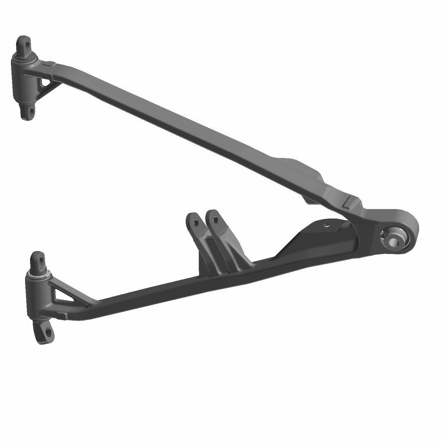 Polaris Snowmobile Control Arm Assembly, Lower, Right, Medium Gloss Black, Genuine OEM Part 1824893-067, Qty 1
