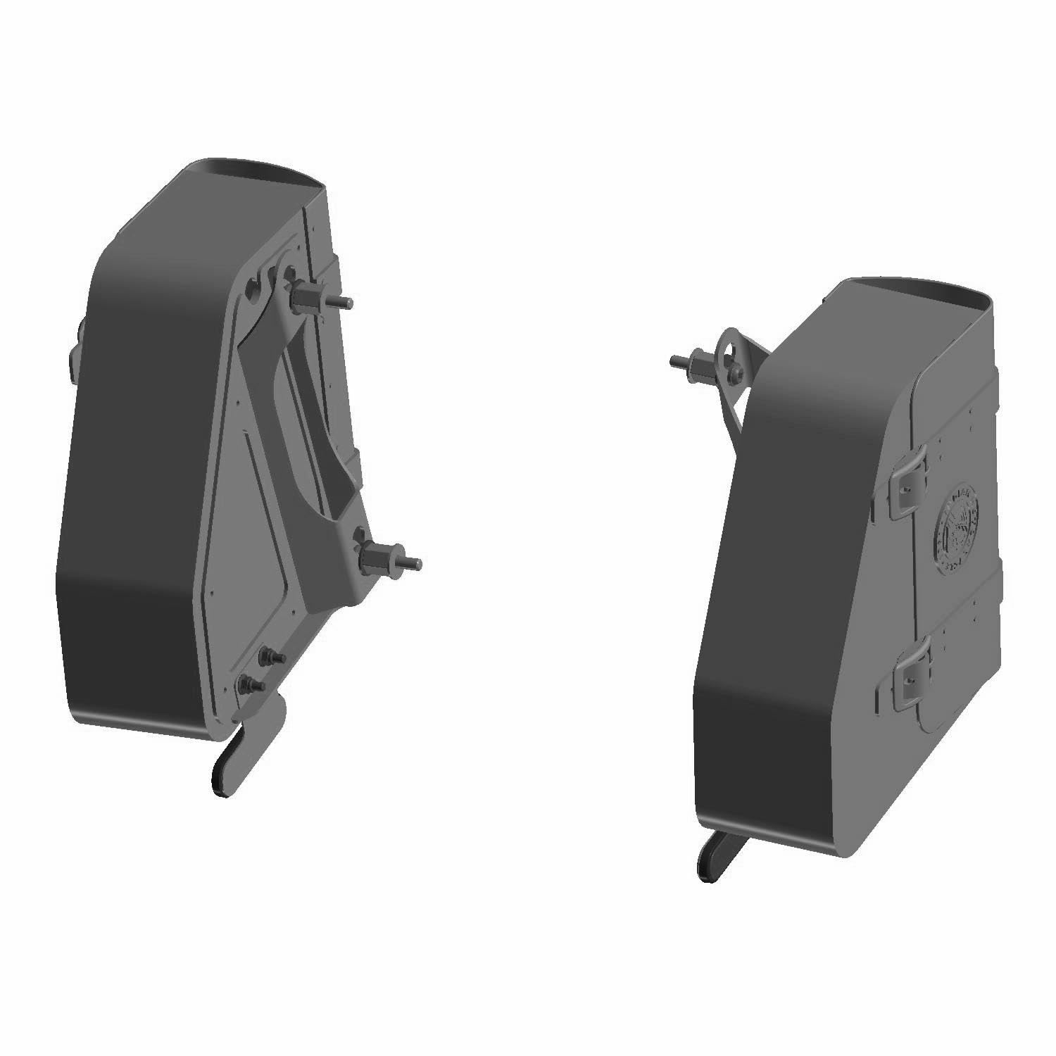 Indian Motorcycle Saddle Bags, Black, Pair, for Chief, Chief Bobber, Super Chief, Sport Chief, Water Resistant Vinyl, Quick Release Buckles, Fender Mounted, for Storage, Long Rides - 2889857-VBA