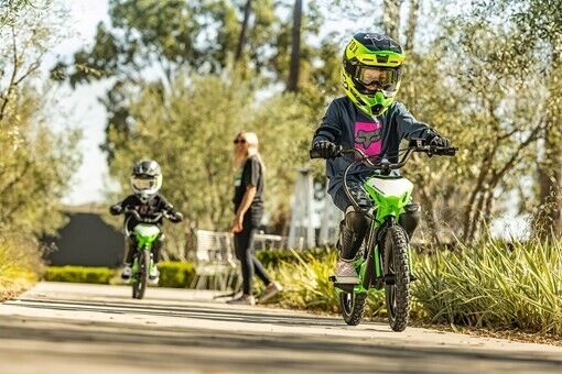 2023 Kawasaki Elektrode Electric Balance Bike 150 Minute Runtime Ages 3-8