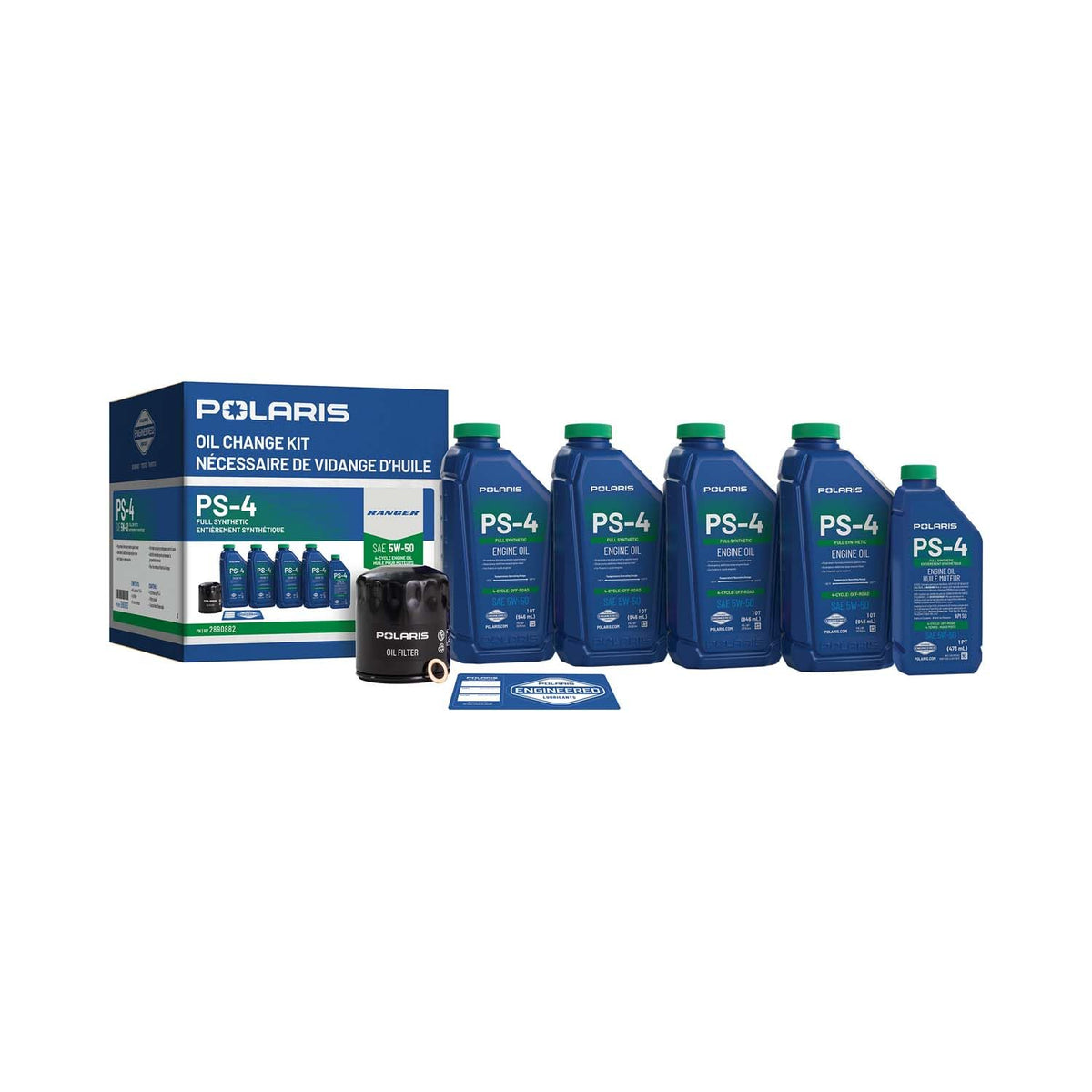 Polaris Oil Change Kit, for RANGER Models, Genuine OEM - 2890882
