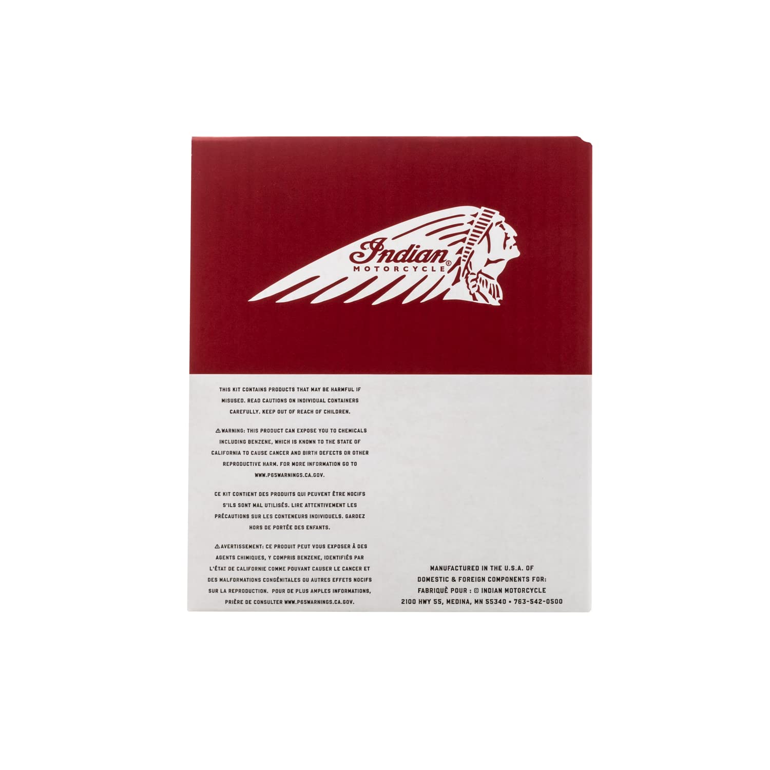 Indian Motorcycle Oil Change Kit for All 60 & 69 Cu In Liquid-Cooled Scout Engines, 4 Quarts 15W-60 Full Synthetic Oil, 1 Oil Filter, 2 Washers, Clutch Performance, Engine Protection - 2880191
