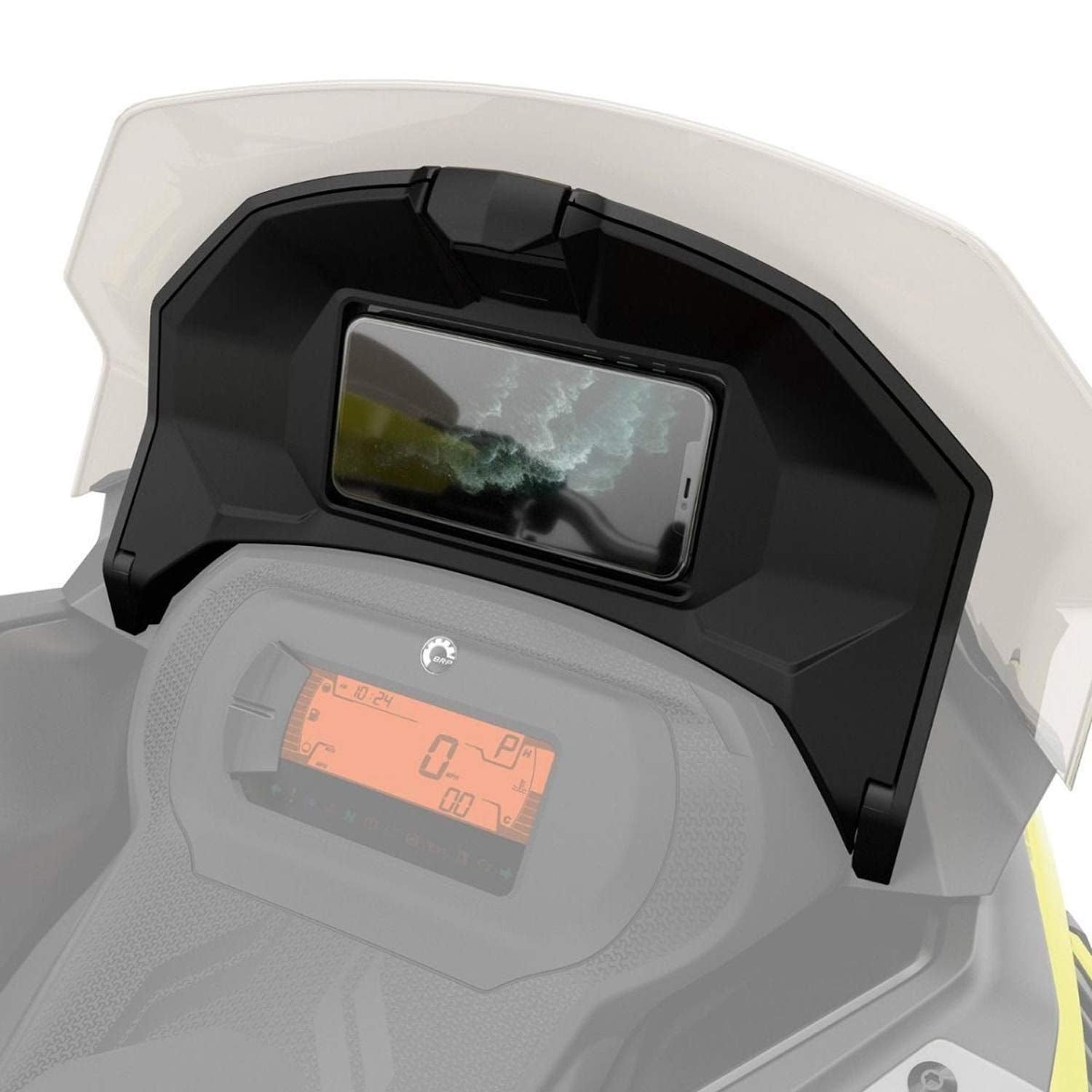 Ski-Doo New OEM, Black Glovebox Extension/Heated Cell Phone Holder, 860202072