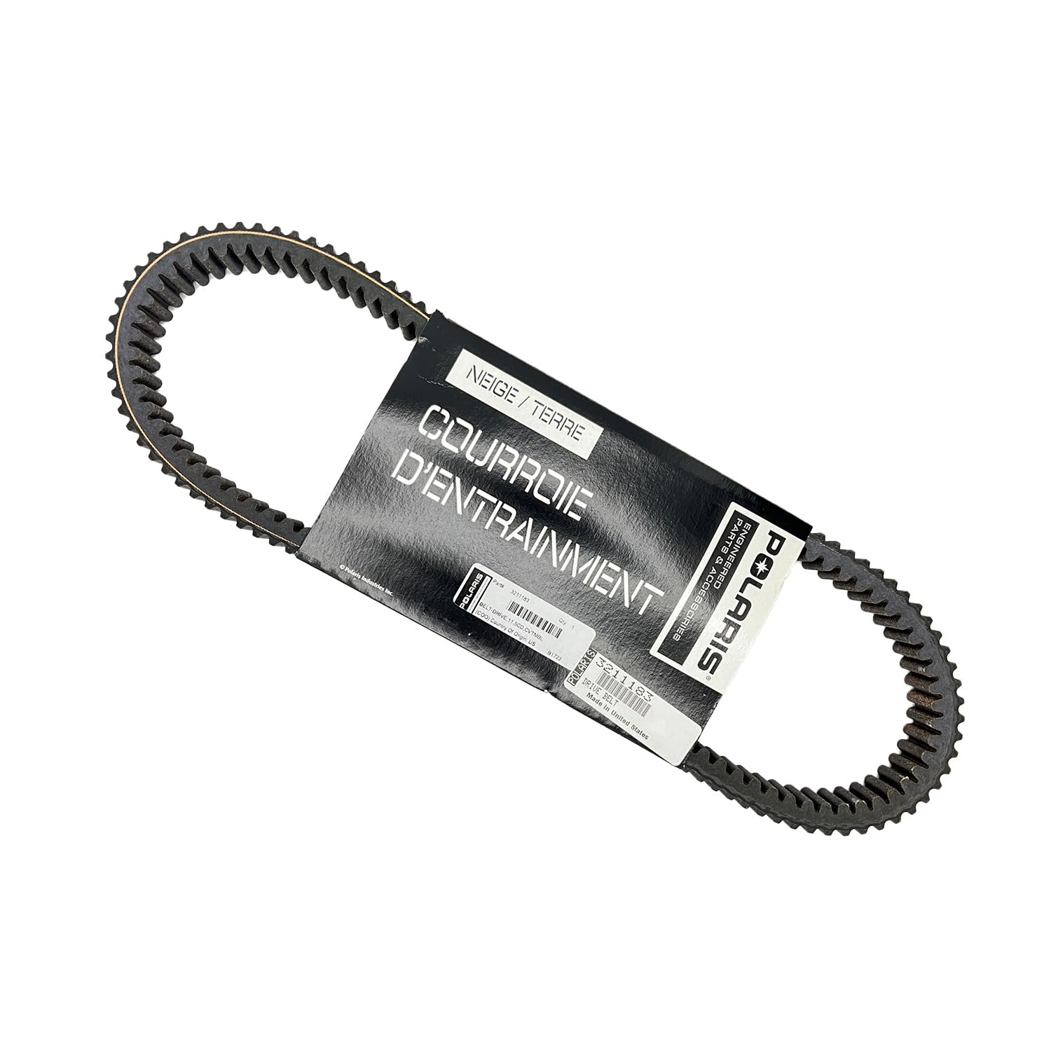 Polaris Snowmobile Performance Drive Belt, for Specific Models of Polaris Snowmobiles, Runs at Optimal RPMs, No Clutch Recalibration, Replace Every 1,000 Miles, Black, Runs Cooler - 3211183