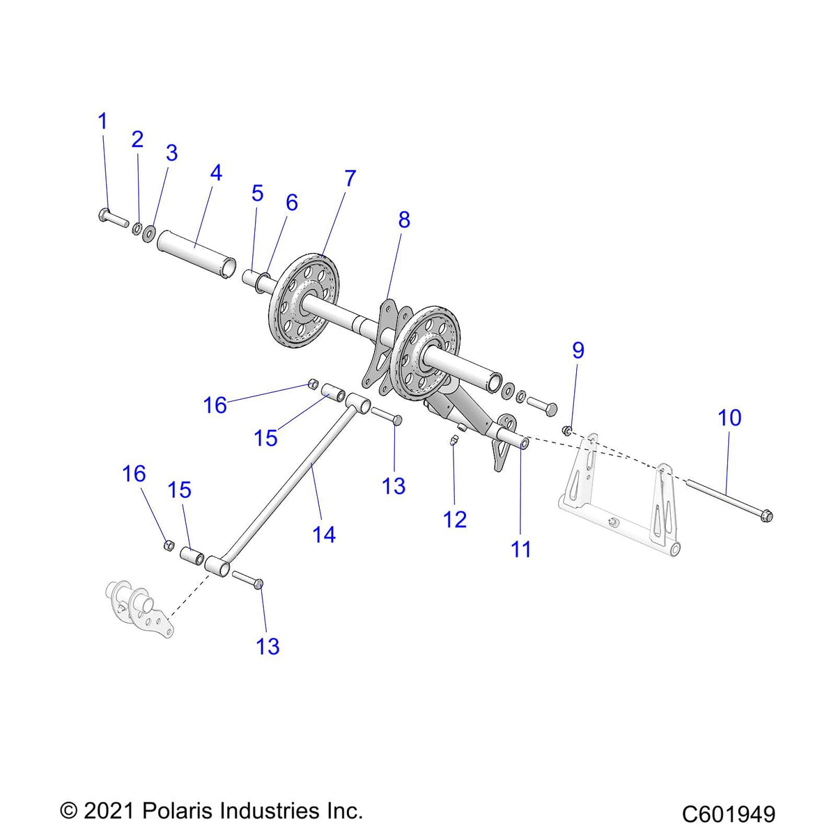 Polaris Rear Black Shock Rod 1543397-329