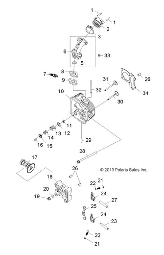 Polaris RZR Carburetor Adapter, Genuine OEM Part 0454511, Qty 1