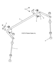 Polaris Ranger Tube Stabilizer, Rear, Matte Black, Genuine OEM Part 5337654-458, Qty 1