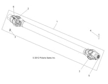 Polaris ATV Prop Shaft Assembly, Tubular, 1.25 OD, Genuine OEM Part 1333068, Qty 1