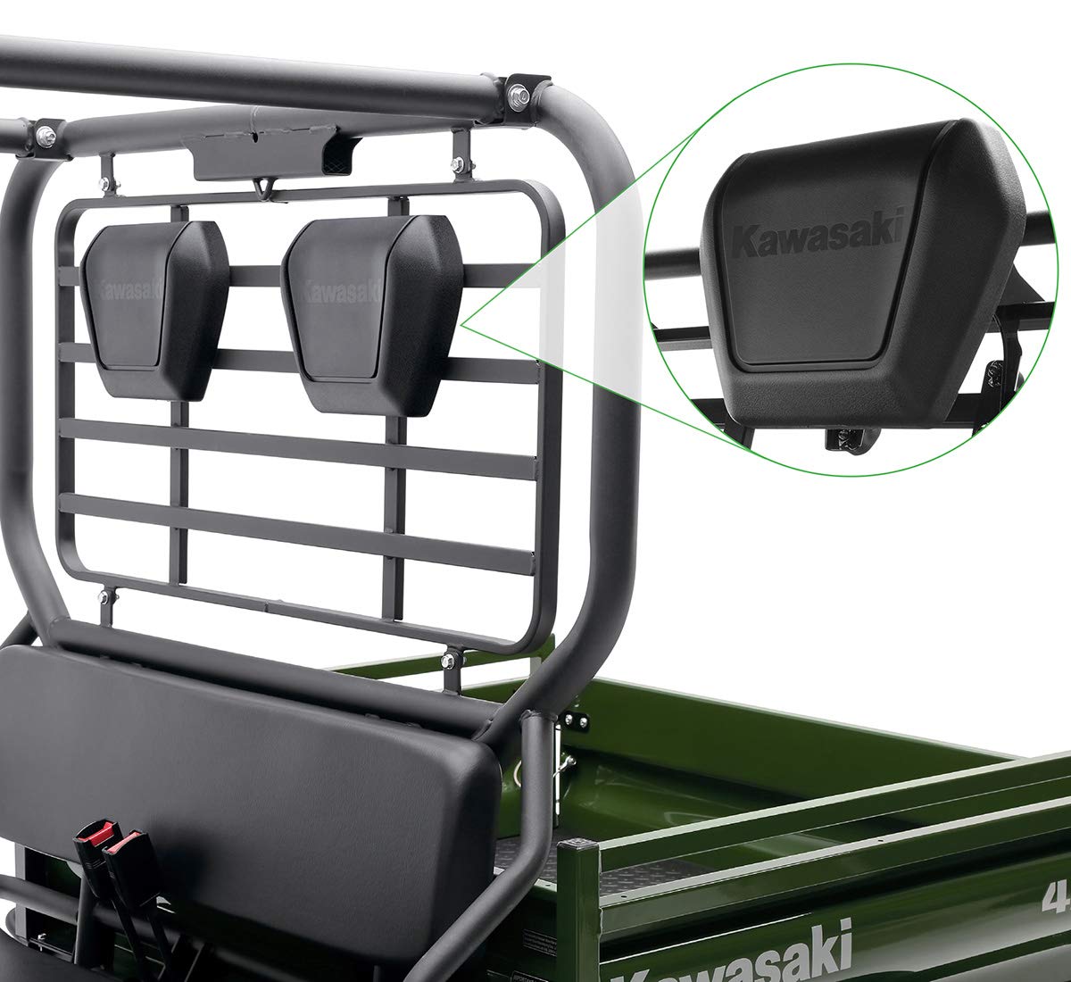 2017 KAWASAKI MULE SX HEADREST WITH LOGO (1) - BLACK - 99994-0859