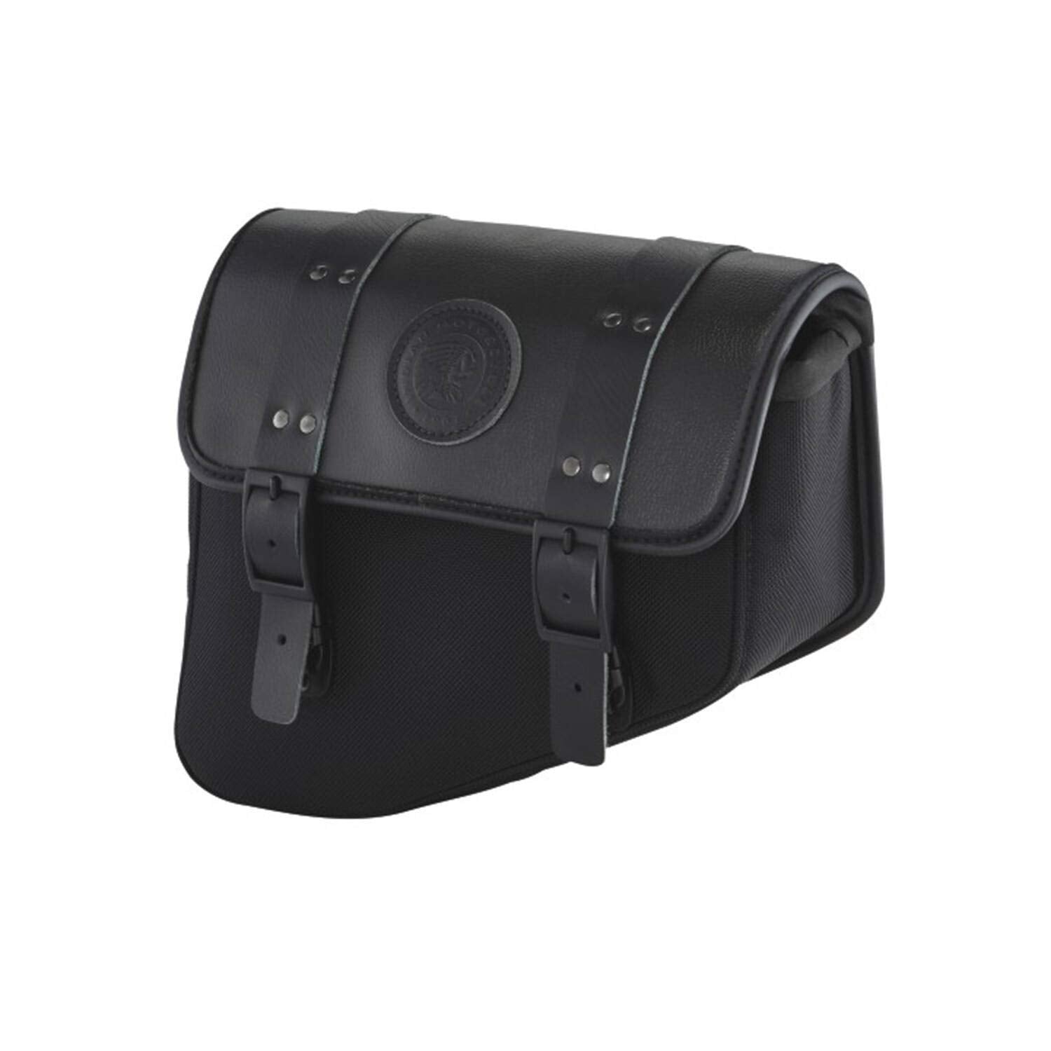 Indian Motorcycle Solo Saddlebag, Black, Fits Scout, Scout Rogue, Scout Bobber, Water Resistant, Integrated Liner, Embossed Branding, Right-Side Install, for Storage, Luggage, Qty 1-2884965-01