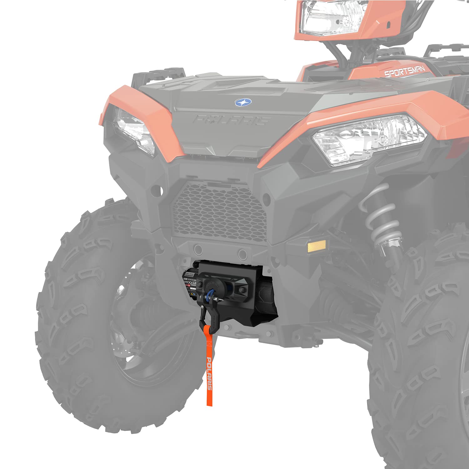 Polaris Pro HD 3500 LB Winch for Sportsman 850, 550, 1000, Wireless Winch Controller, Faster Re-Spooling, 50 FT Synthetic Rope, Auto Stop Technology, for ATV Plowing, Chores, Trail Riding - 2889471