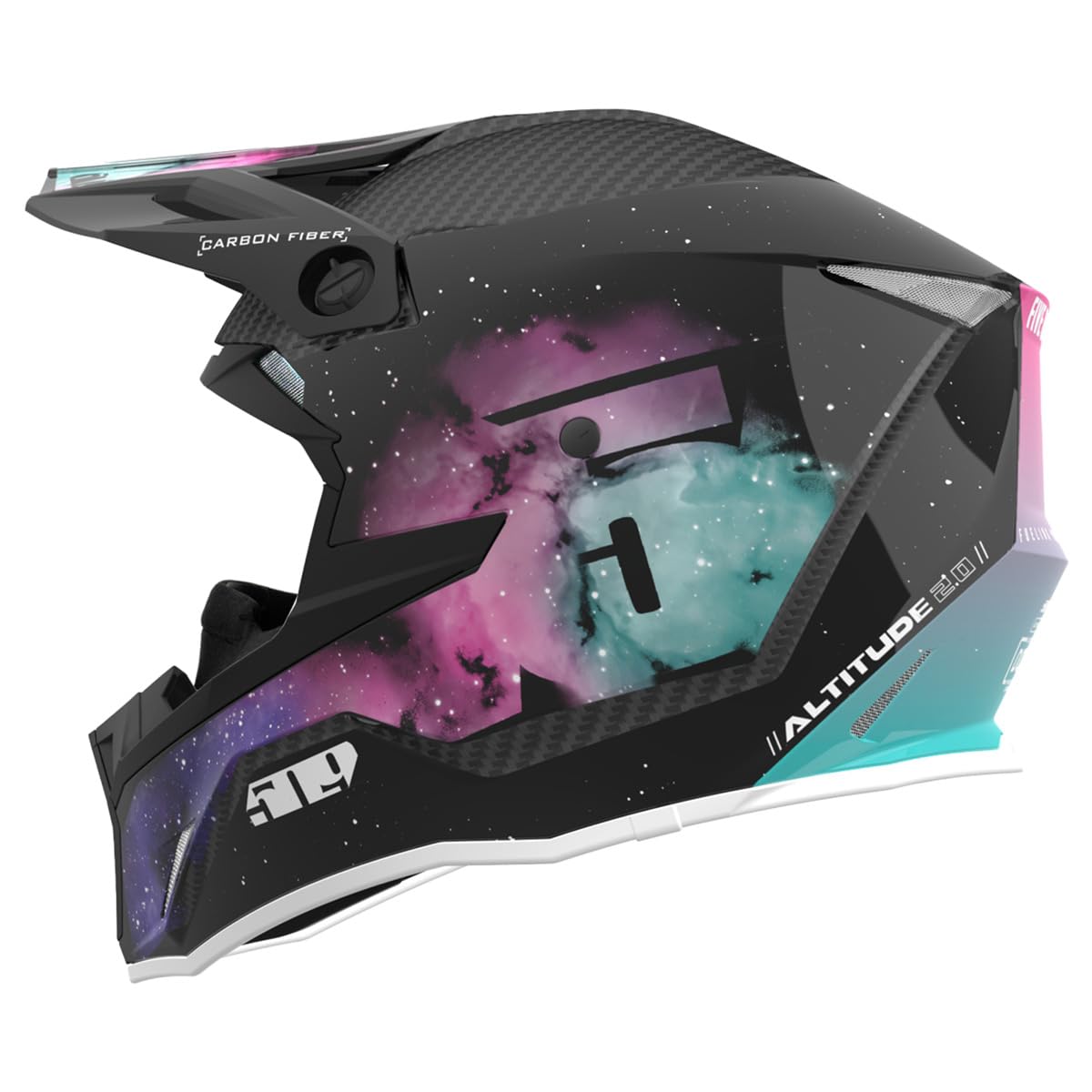 509 Altitude 2.0 Carbon Fiber Snowmobile Helmet (Gloss Galaxy - X-Large)