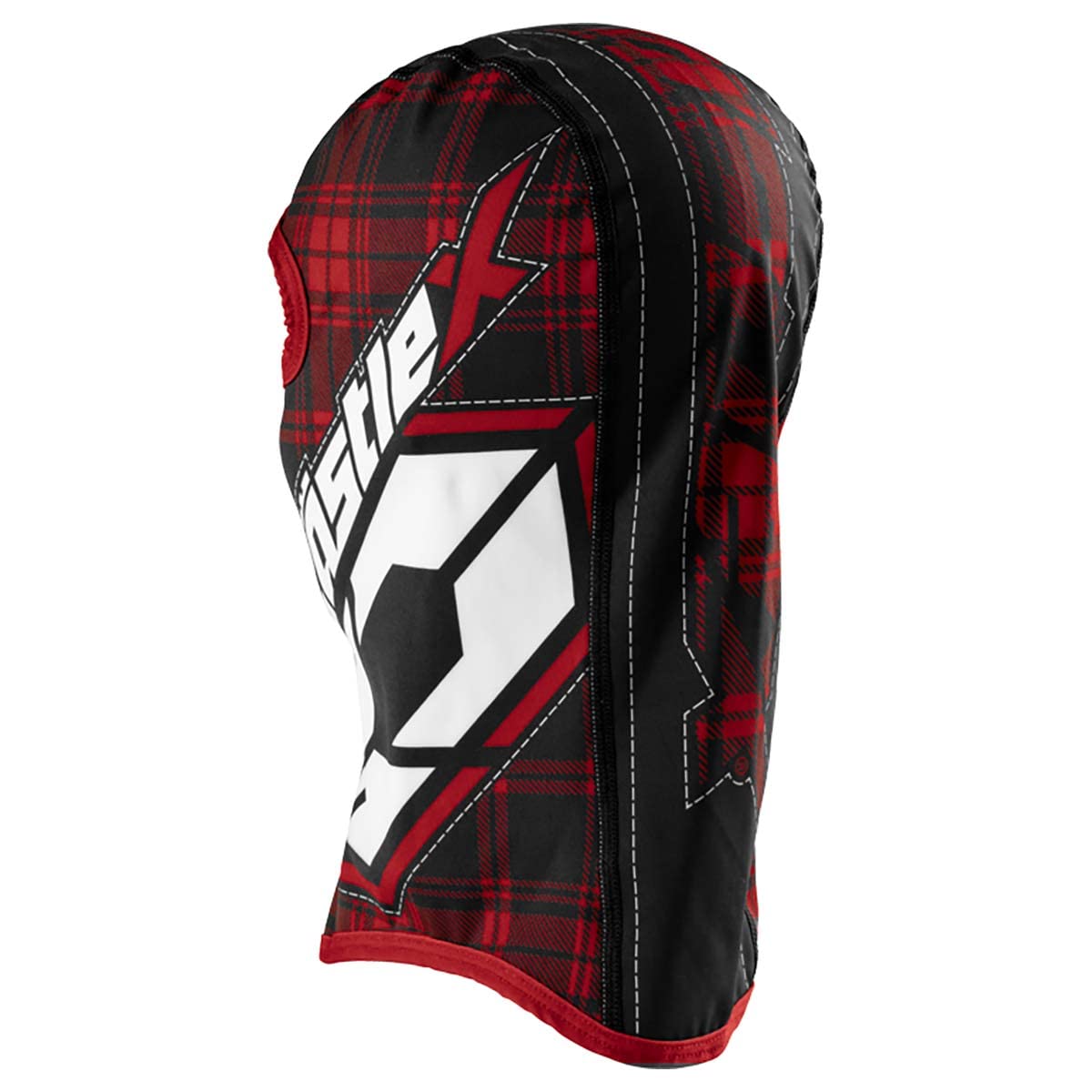 Castle X Plaid Red Balaclava