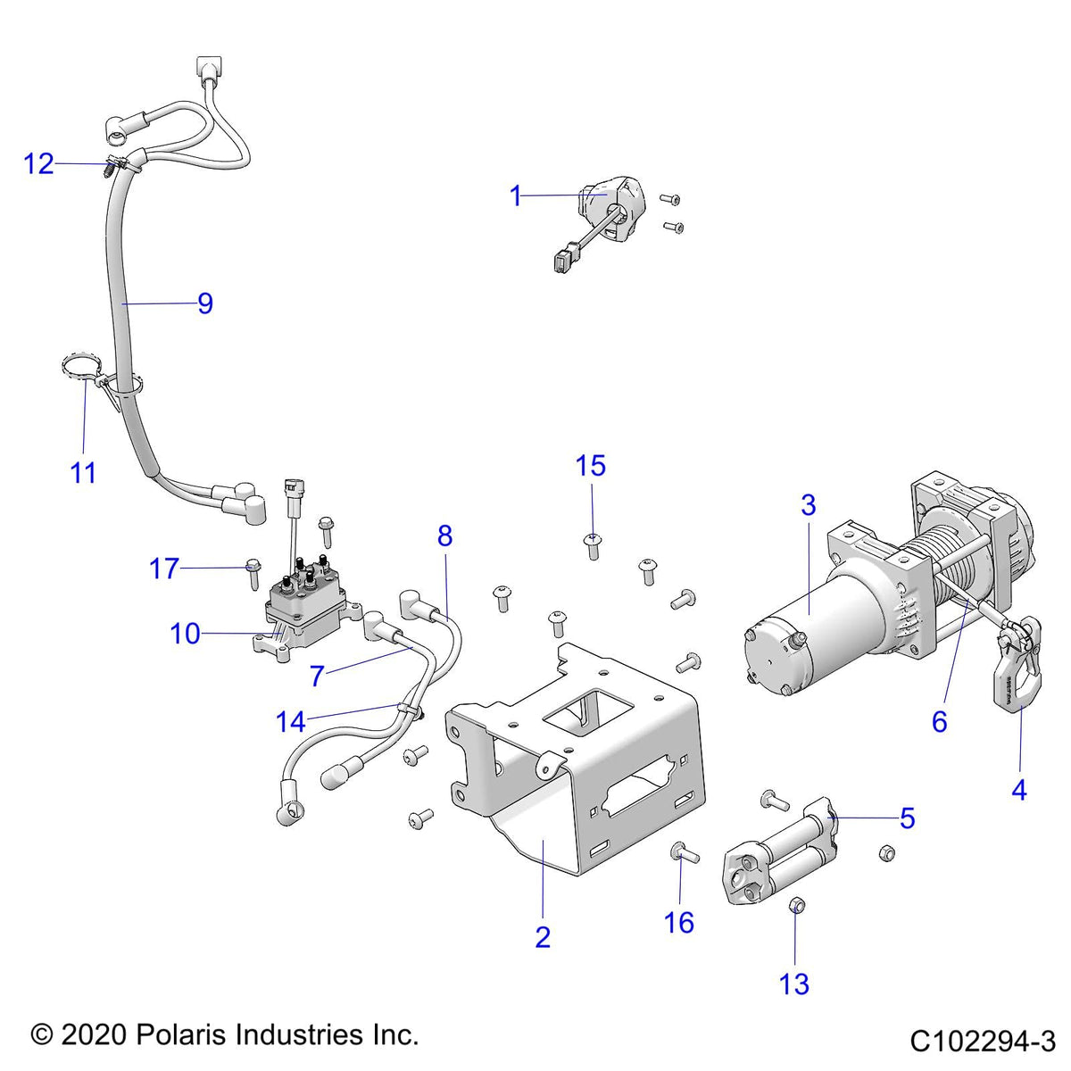 Polaris Contactor, for Specific ATV Models, Genuine OEM - 4015095