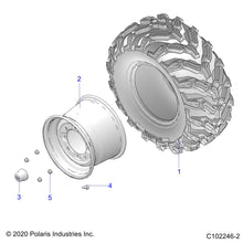 Polaris Ranger WELD-RIM,REAR 900LB,12X8 BLK [FROM11/1/2020], Genuine OEM Part 1523444-067, Qty 1