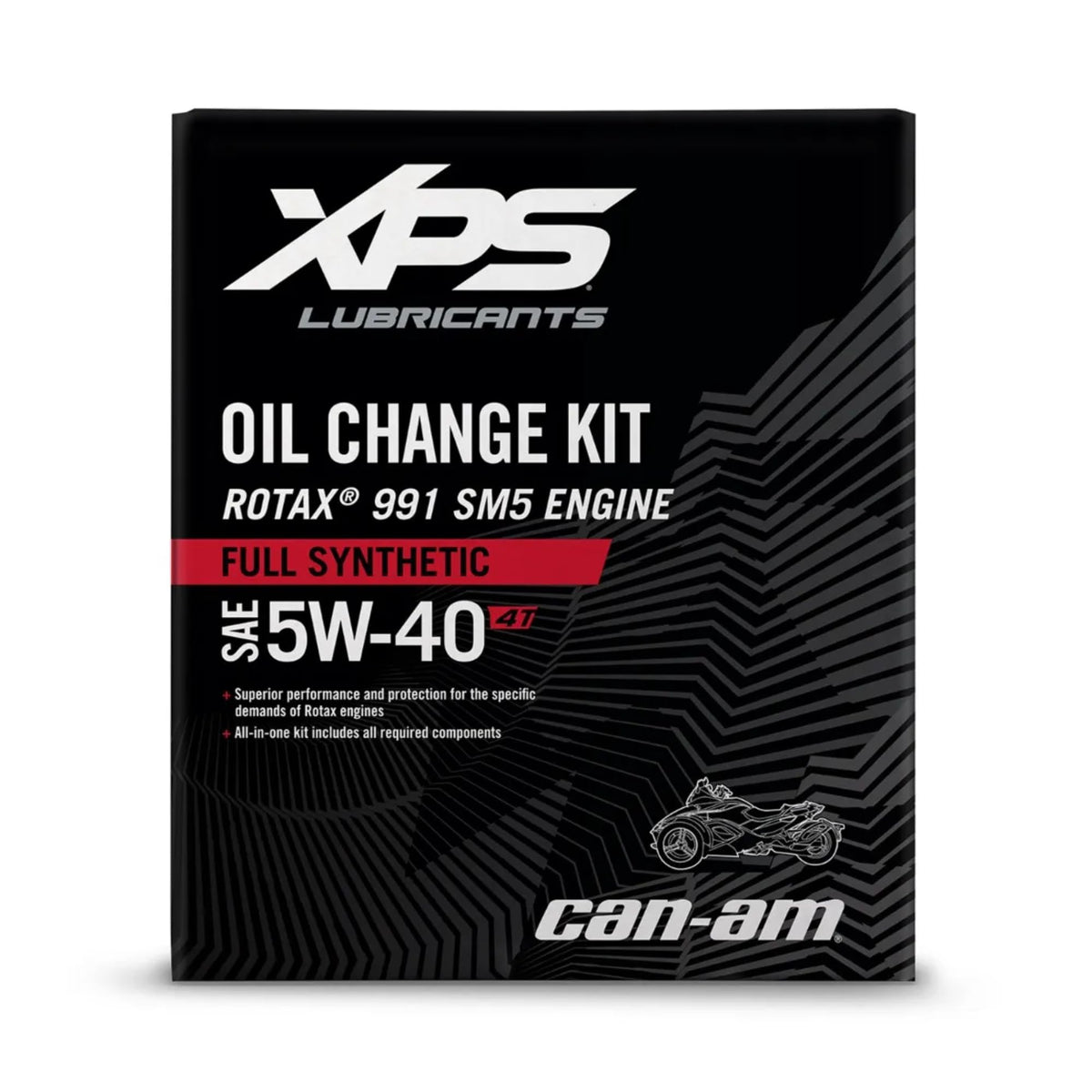 Can-Am OEM Spyder 4T 5W-40 Full Synthetic Oil Change Kit, 9779482