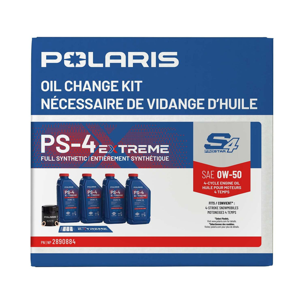 Polaris Snowmobile Oil Change Kit, for Snowmobile Models, OEM - 2890884
