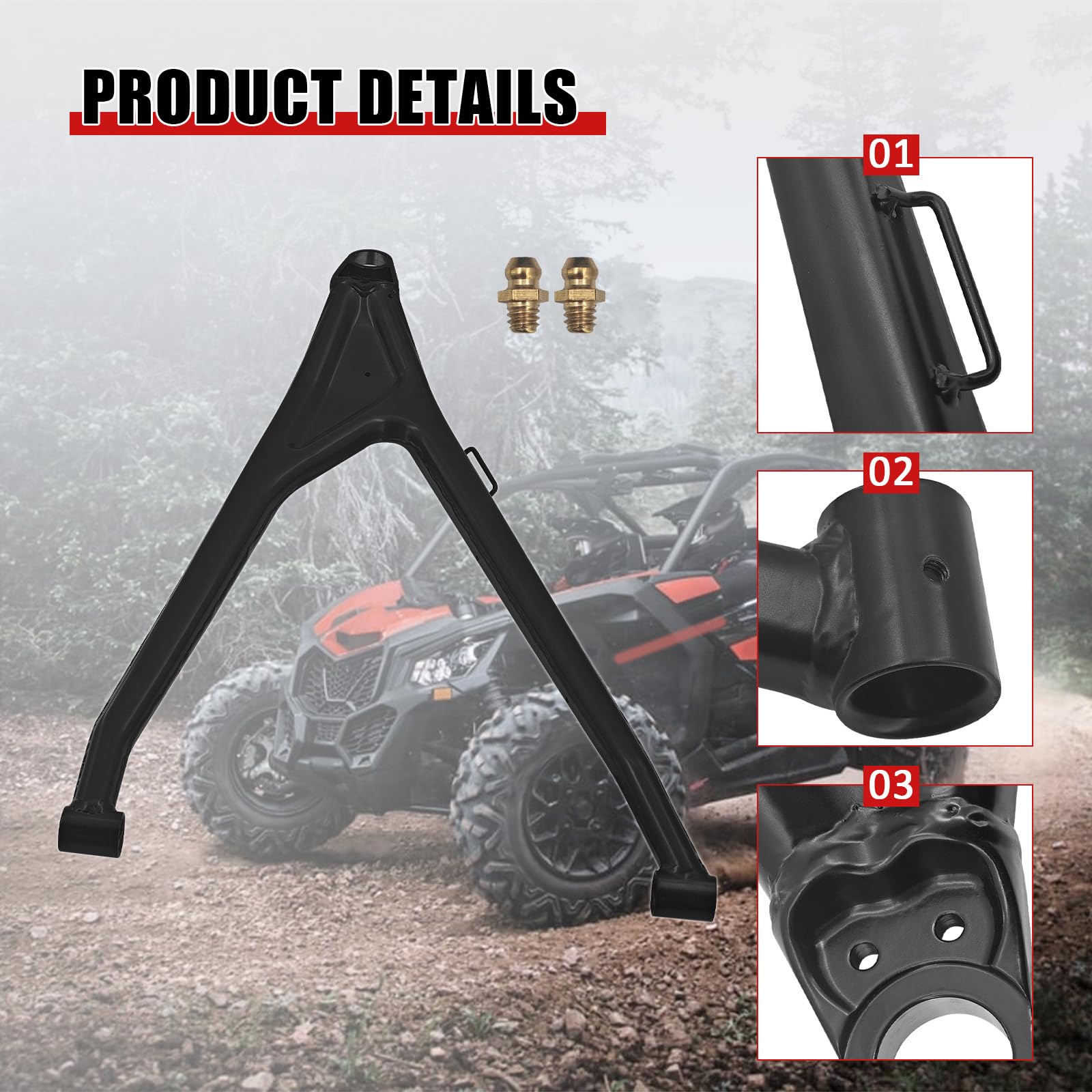 Left Front Driver Lower A Arm Compatible with Can-Am Maverick X3 72"/Turbo R/Max Turbo R/X3 Max RR 2017-2025 706204733