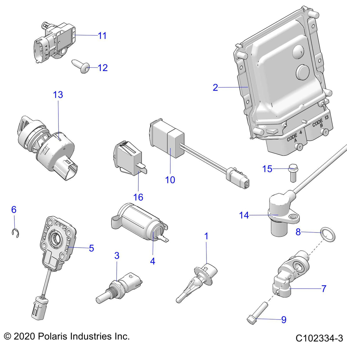 Polaris Electrical Worklight On Off Switch 4011074