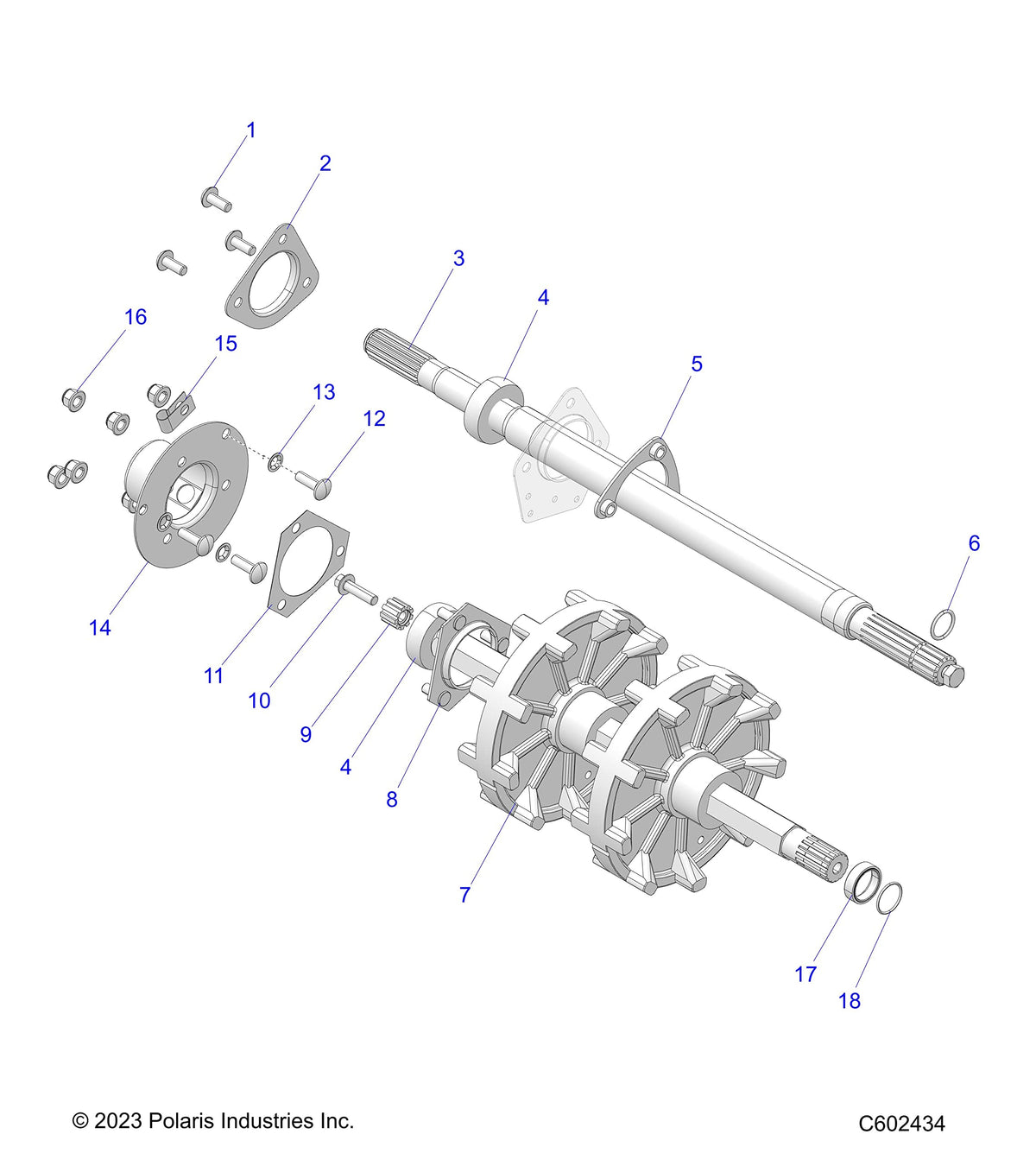 Polaris Flangette w/Screw Assembly, for Snowmobile Models - 1016551
