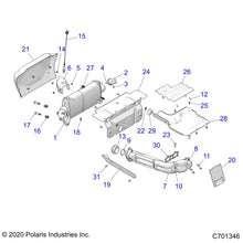 Polaris RZR Headpipe Assembly, Genuine OEM Part 1262599, Qty 1