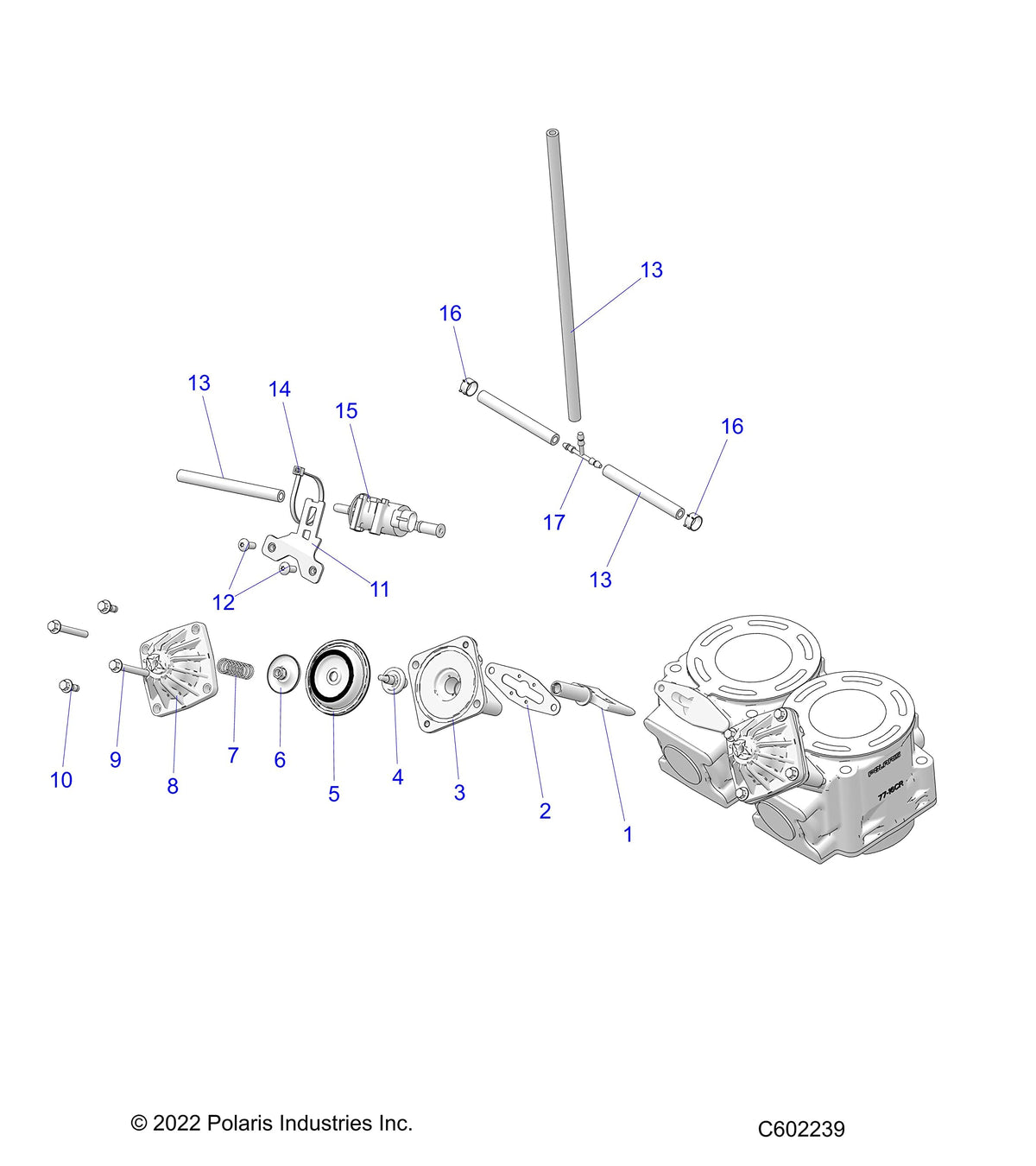 Polaris Snowmobile Guillotine Kit, 600, Genuine OEM Part 2206017