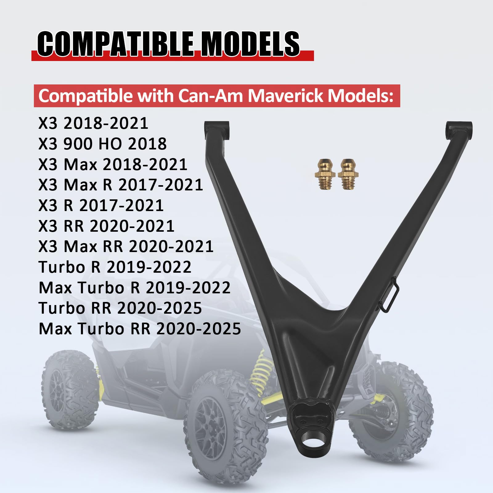 Left Front Driver Lower A Arm Compatible with Can-Am Maverick X3 72"/Turbo R/Max Turbo R/X3 Max RR 2017-2025 706204733