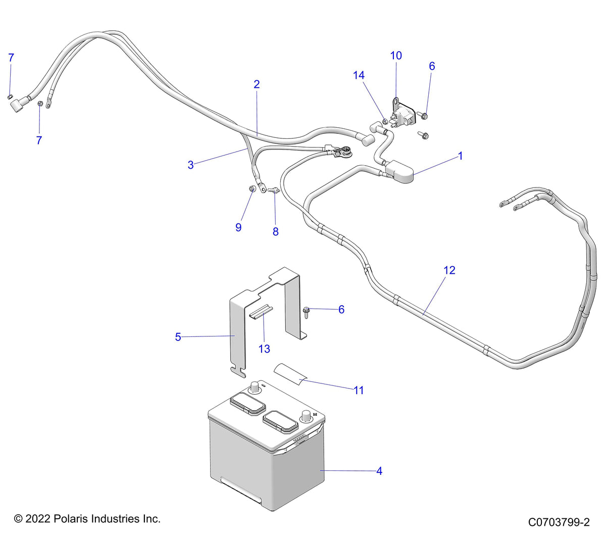 Polaris Battery Strap Bracket, Galvanized, for Ranger Models - 5257827