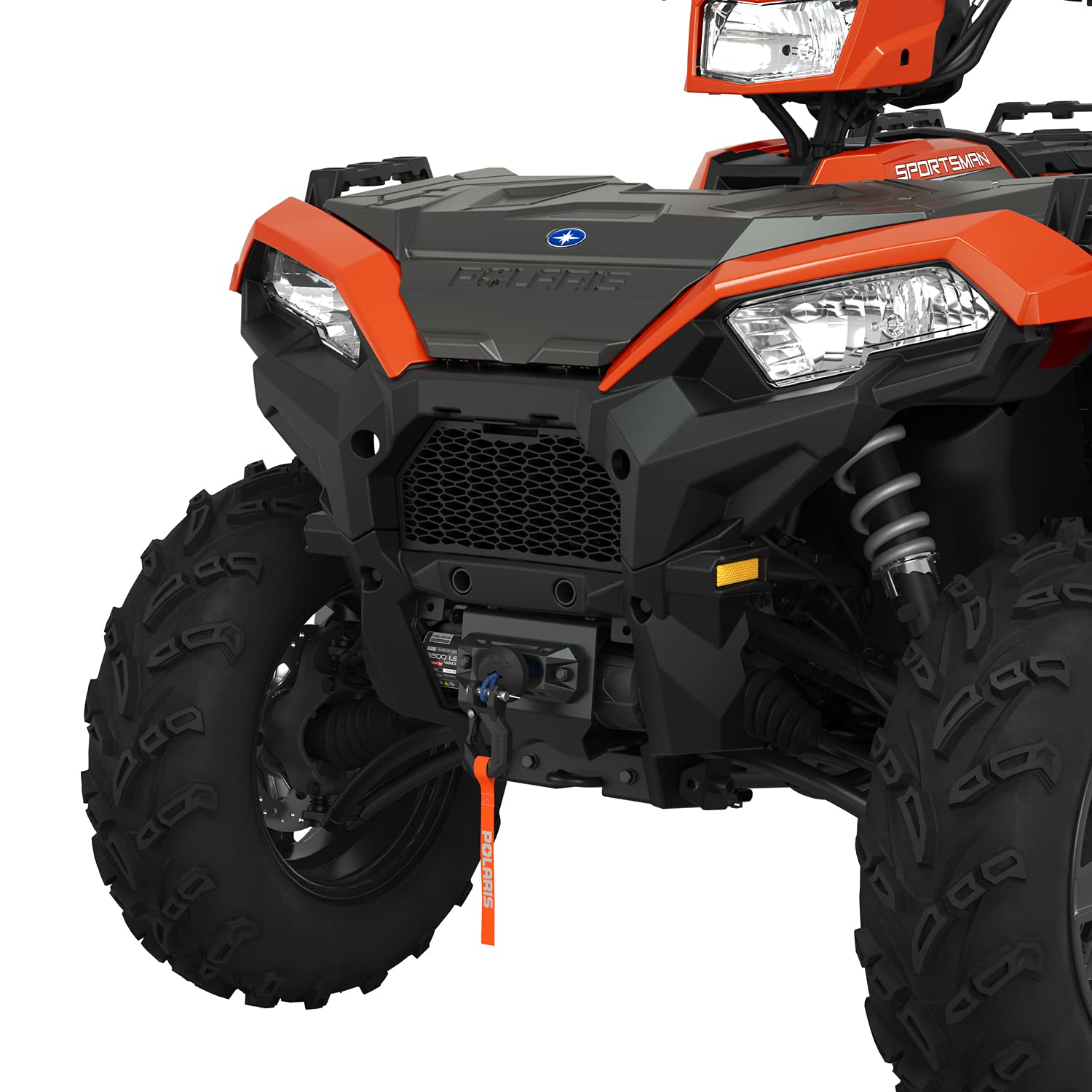 Polaris Pro HD 3500 LB Winch for Sportsman 850, 550, 1000, Wireless Winch Controller, Faster Re-Spooling, 50 FT Synthetic Rope, Auto Stop Technology, for ATV Plowing, Chores, Trail Riding - 2889471