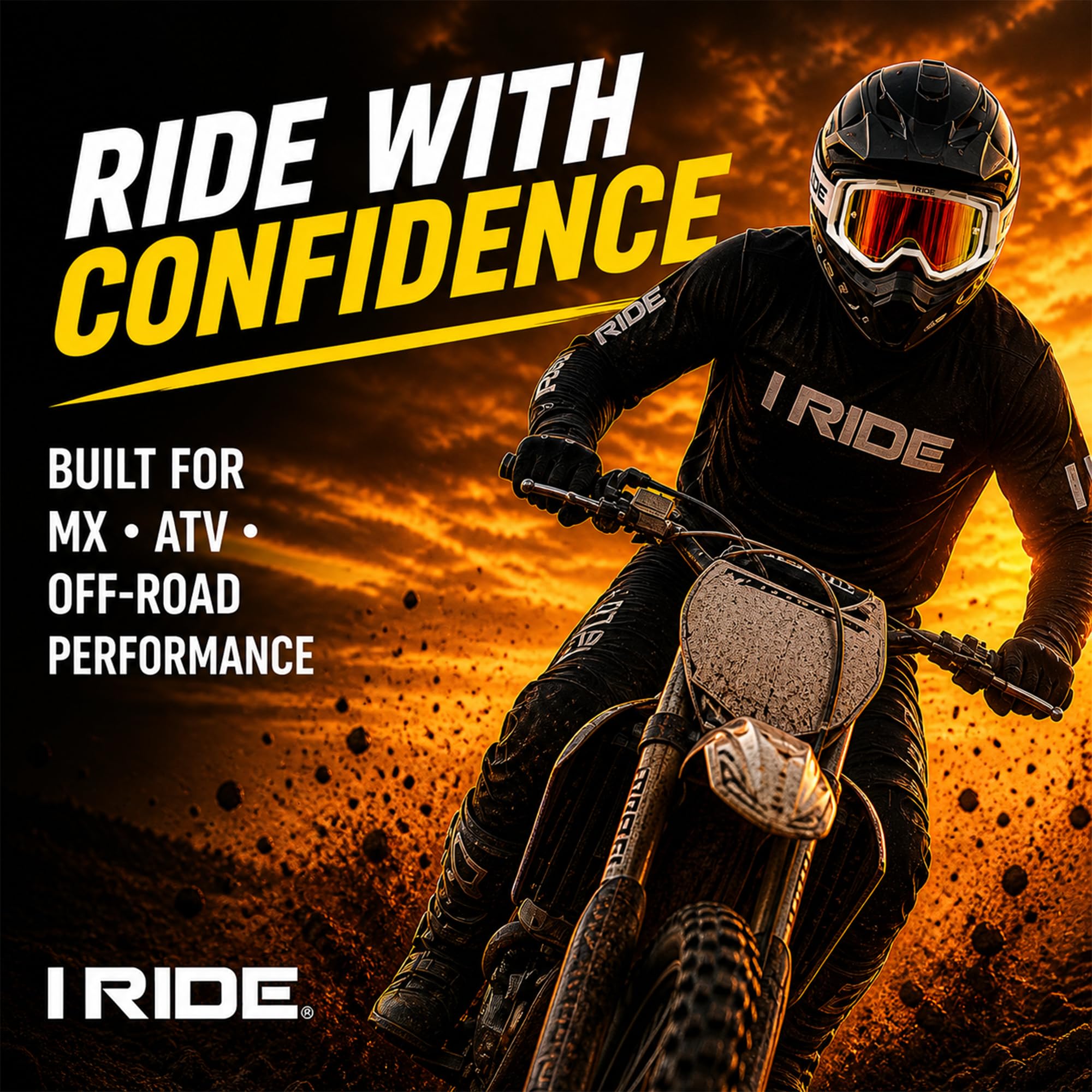 Fox Powersports IR-AIRTIME-WHITE (ORANGE POP)
