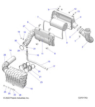 Polaris RZR Airbox Housing Assembly, Genuine OEM Part 1240747, Qty 1