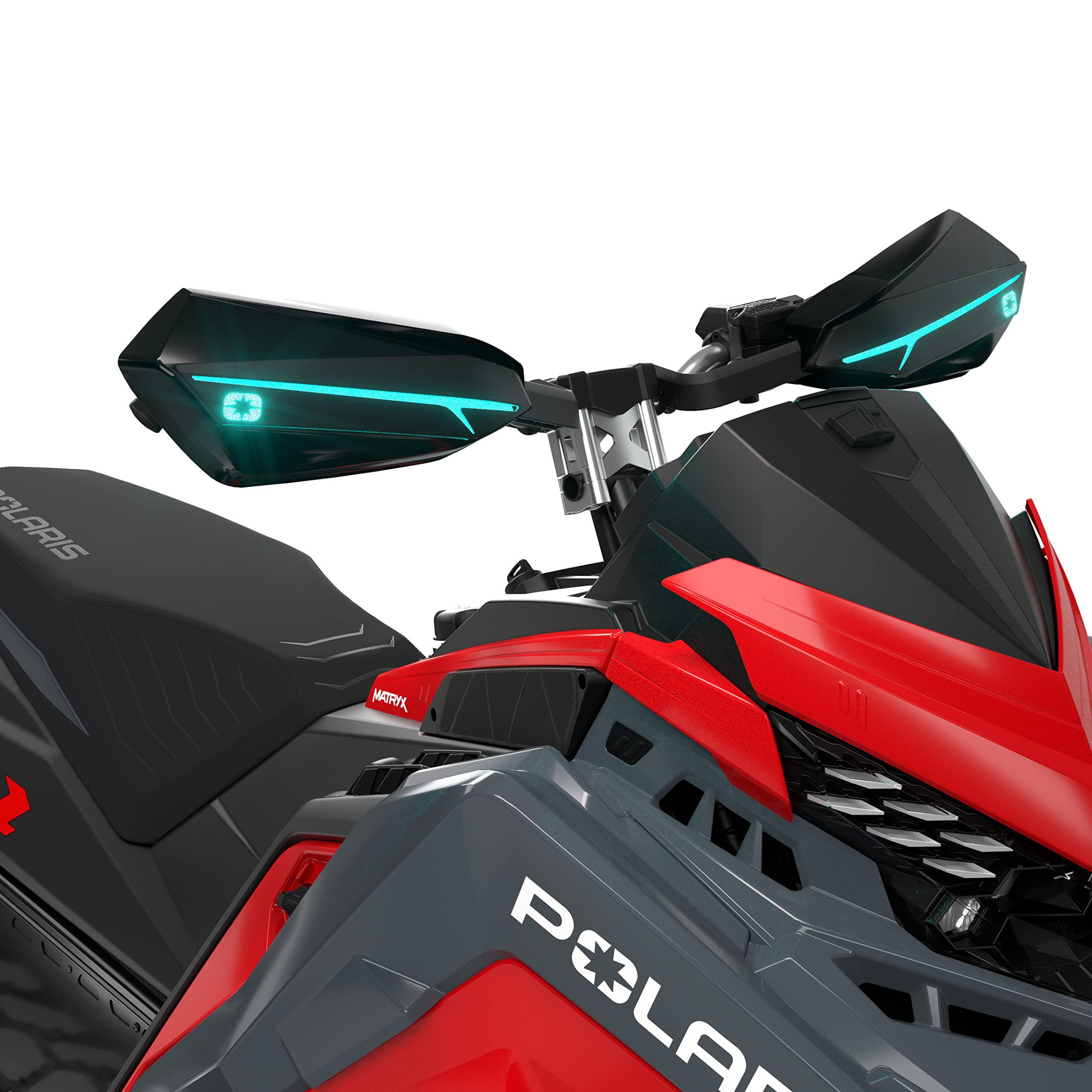 Polaris Snowmobile RGB Handguard Accent Lights for Specific Indy, RMK, Switchback, Voyageur MATRYX Models, App-Controlled Color Customization, Genuine OEM - Part 2890509
