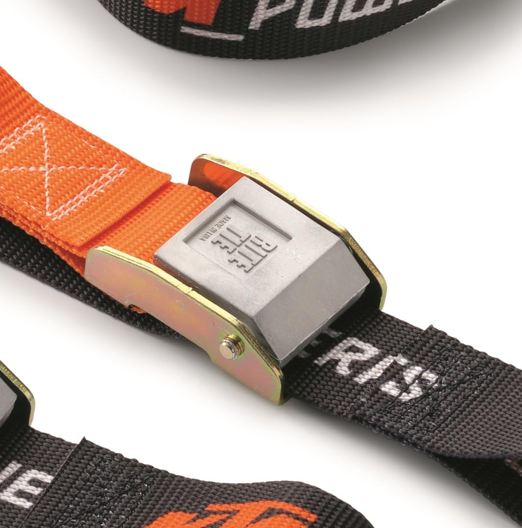 Premium KTM Soft Tie Down Set with Hooks (2 Pack), U6910046, Features Coated Steel Hooks and Soft Tie Loops