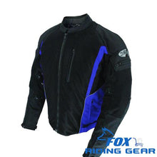 OPEN BOX OEM Joe Rocket Analog Motorcycle Jacket | Black & Blue | Mens Size: Medium | 2109-5203