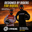 I RIDE Airtime Motocross Goggles with Spare Clear Lens and 5 Tear-Offs, Anti-Fog MX Dirt Bike Goggles with Orange Mirrored Lens, UV Protection, ATV UTV Off-Road Riding
