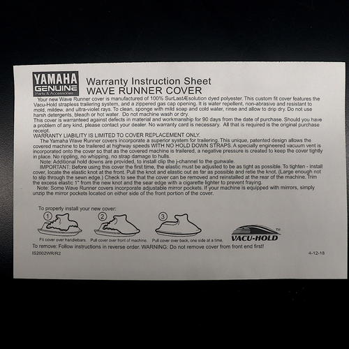 OEM Yamaha VXR WaveRunner Cover | Grey & Black | MWV-CVRVR-BC-19