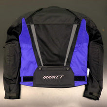 OPEN BOX OEM Joe Rocket Analog Motorcycle Jacket | Black & Blue | Mens Size: Small | 2109-5202