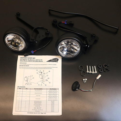 OPEN BOX OEM Indian Fork Driving Light | Matte Black | 2880732-463